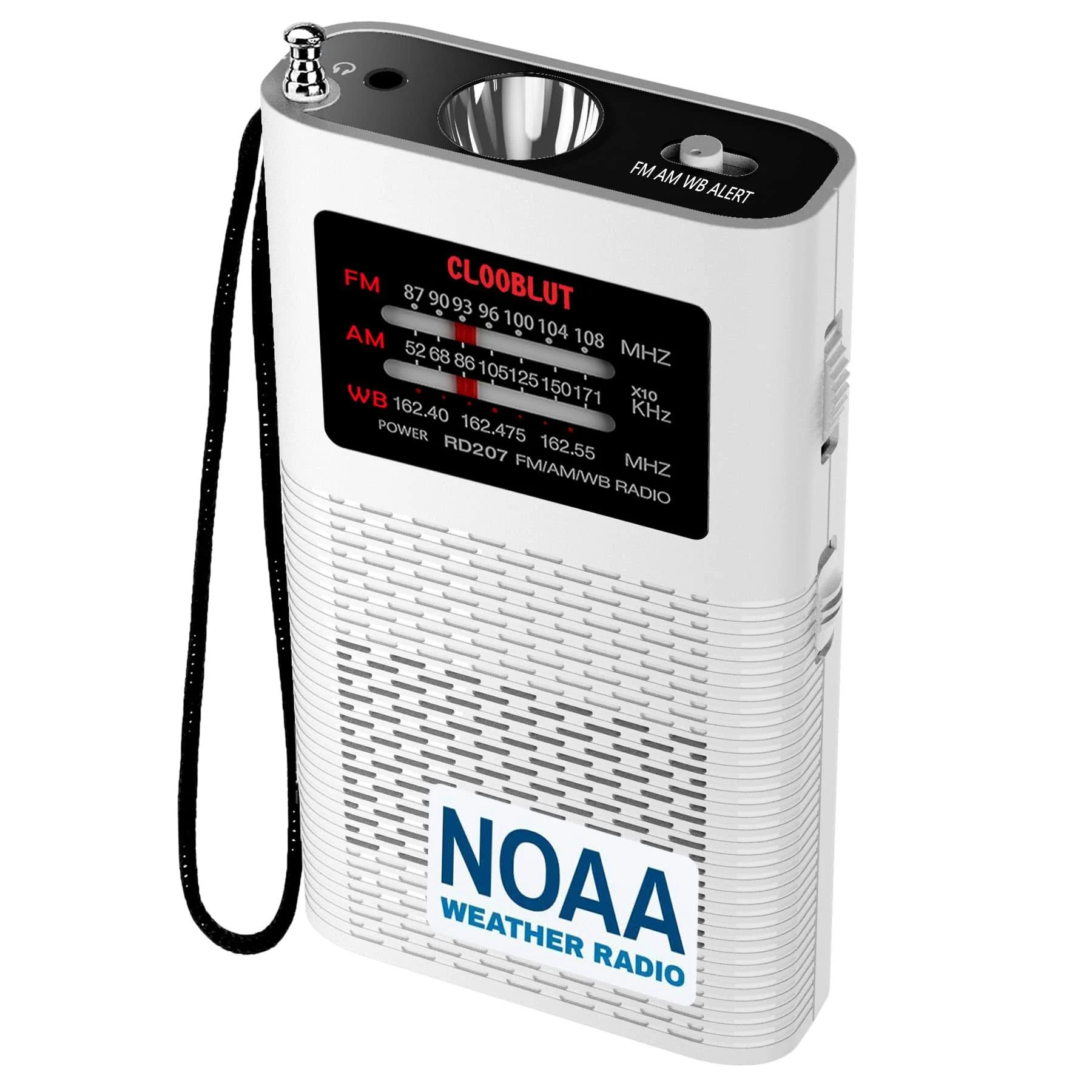 Pocket Weather Radio NOAA AM FM Band Portable Transistor Small Radio Battery ...