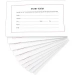 BLUE PANDA 1000 Entry Forms - 10 Pads with 100 Sheets Per Pad - Entry Cards for Contests, Raffles, Ballots, Drawings, 6.2 x 3.7 Inches