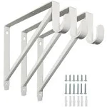 Heavy Duty Closet Shelf and Rod Brackets (White, 3 Pack)