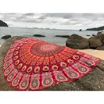 Mandala Round Beach Tapestry Hippie Mandala/Boho Decor Beach Blanket/Indian C...