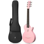 Enya Nova Go Mini Carbon Fiber Acoustic Guitar 1/4 Size Travel Acustica Guitarra w/Beginner Kids Starter Bundle Kit of Thickened