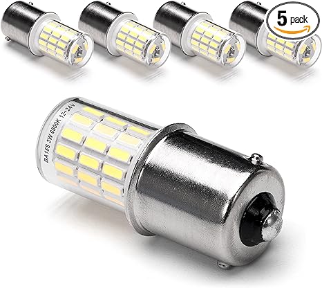 12V 1156 BA15S Red 1003 1141 7506 LED Bulbs Brilliant Red,DC Bayonet Single Contact Base,AC10-24V DC10-30 volt LED Replacement for Brake,Tail Lights,Blinker,Turn Signal,Parking or Running Lights,4Pack