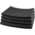 Black Foam Sheet Self Adhesive Rubber Padding Neoprene Sponge Rubber Mat Padding Foam Rubber Sheet Insulation Rubber Foam Sheet (12" x 8" x 4/5", 4 Pcs)