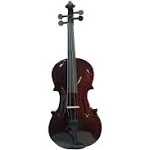 Mendini MV-Black Solid Wood 4/4 Full Size Student Violin