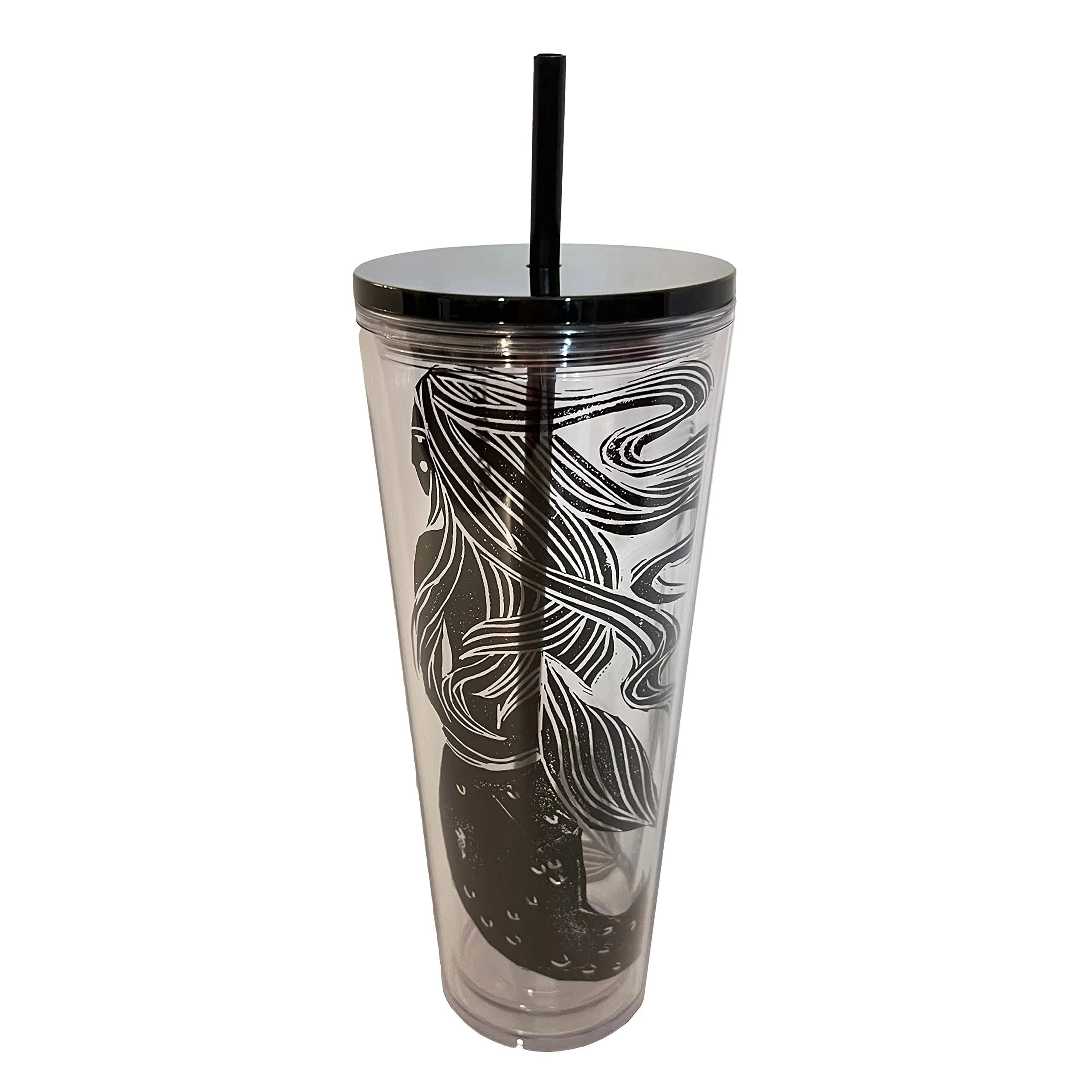 Starbucks 1st &amp; Pike Black Siren Plastic Cold Cup 24 oz