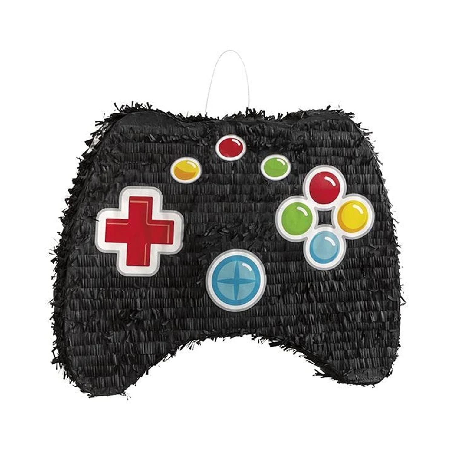 Unique Video Game Controller Shaped Drum Pinata - Premium Black Cardboard & Paper - Unique Gaming Decor, Ideal for Birthdays and Themed Events (1 Pc.)