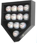 Baseball  Display Case  Holder Shadow Box Wall Cabinet, B12-BL