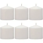 Stonebriar Collection Unscented Pillar Candles, 6-Pack, White, 3 in.