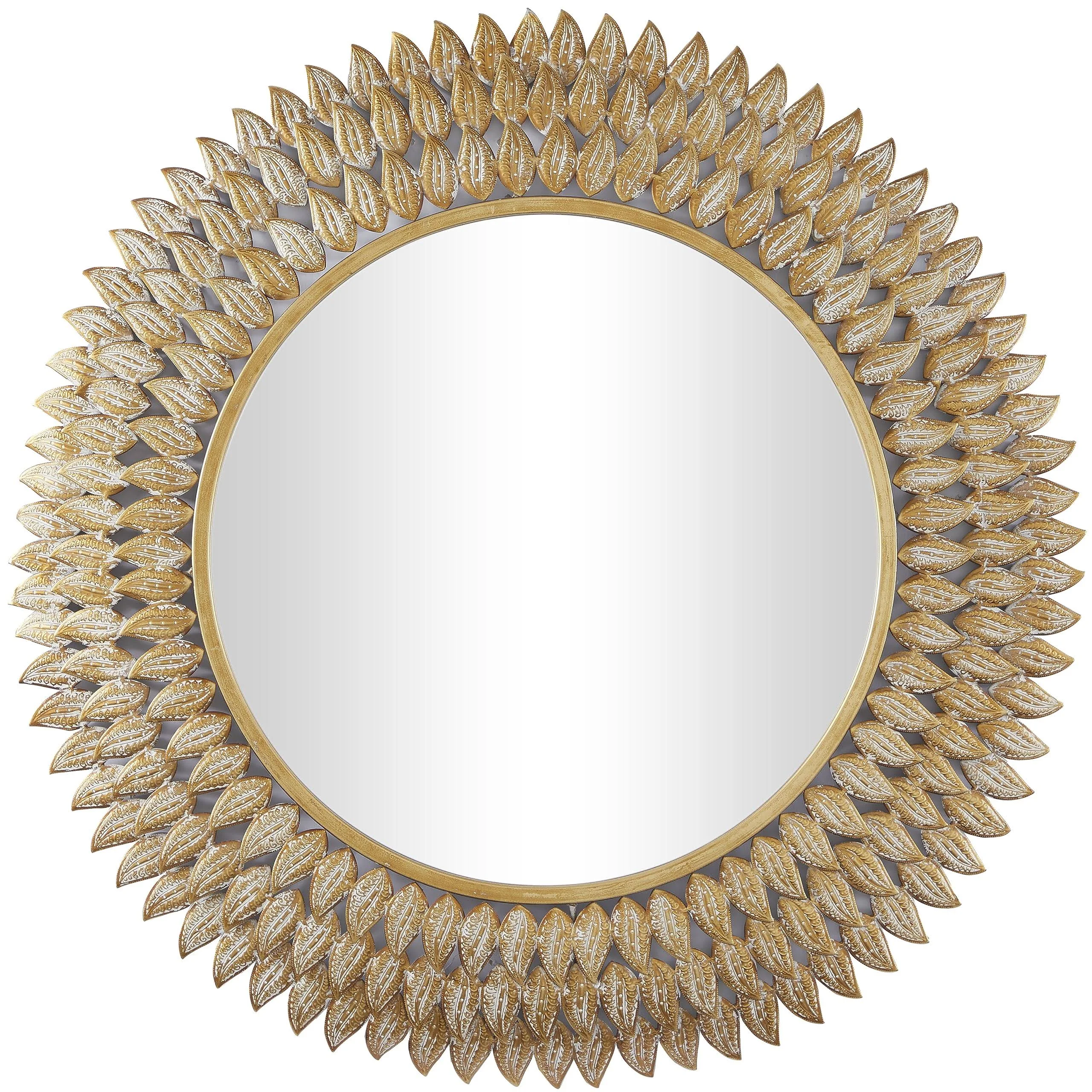 Modern Gold Metal Wall Mirror 563120