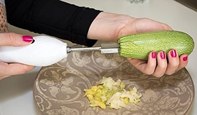 The Original Wireless Electric Vegetable Corer - Professional Core Remover Tool for Zucchini, Squash, Tomato, Eggplant, Potato, Veggie Drill - Instacorer