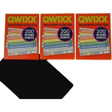 Qwixx 3 Replacement Score Pad Boxes Bundle - 600 Score Sheets (Score Cards ...