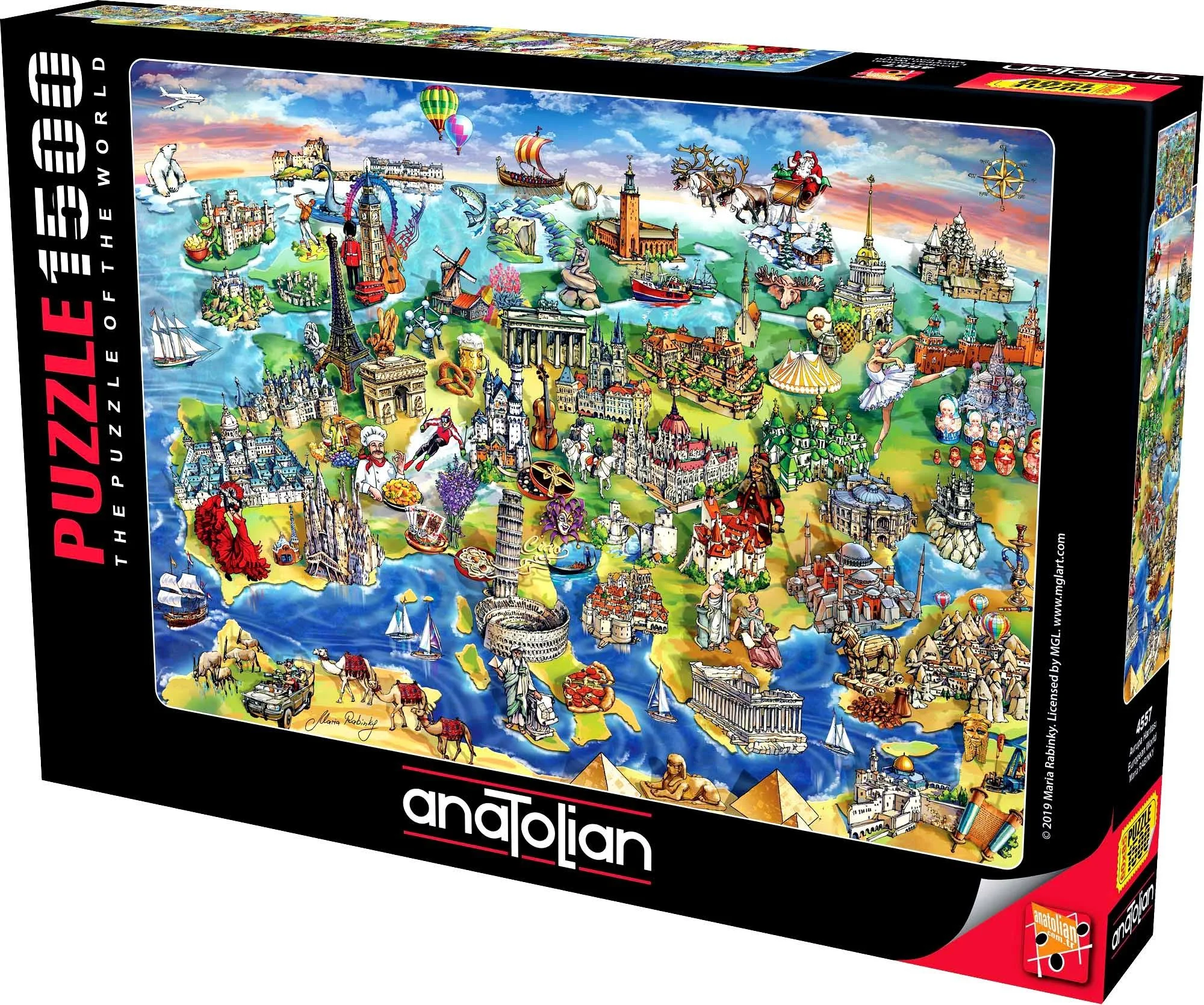 Anatolian Puzzle - European World, 1500 Piece Jigsaw Puzzle, #4557