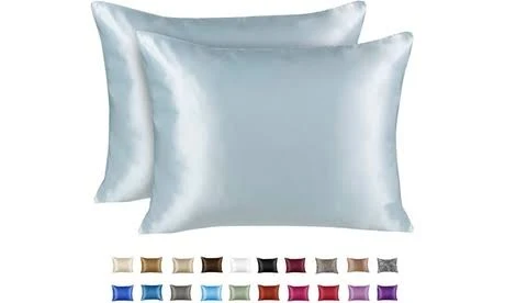 Shopbedding Satin Pillowcase for Hair and Skin - King Silk Satin Pillowcase with Zipper, Rust (Pillowcase Set of 2)