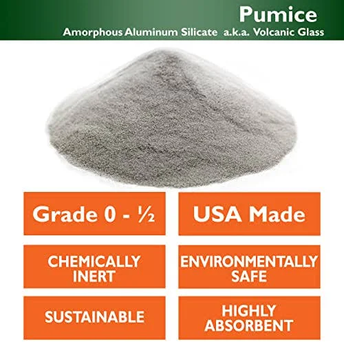 Pumice - Grade: 0-1/2-8 lbs - Dry - Granules - Exfoliant for Scrubs, Soaps, Toiletries - USA Made - Greener Life Club Box