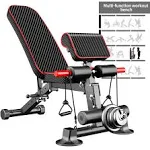 K KiNGKANG Adjustable Weight Bench Utility Workout Bench for Home Gym,Foldable Incline Decline Benches for Full Body Workout