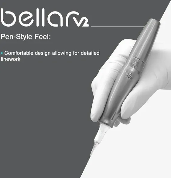 Bellar V2 Tattooing Machine in Silver by Microbeau International