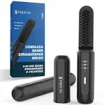 VIKICON Beard Straightening Heat Brush for Men: Cordless Beard and Hair Strai...