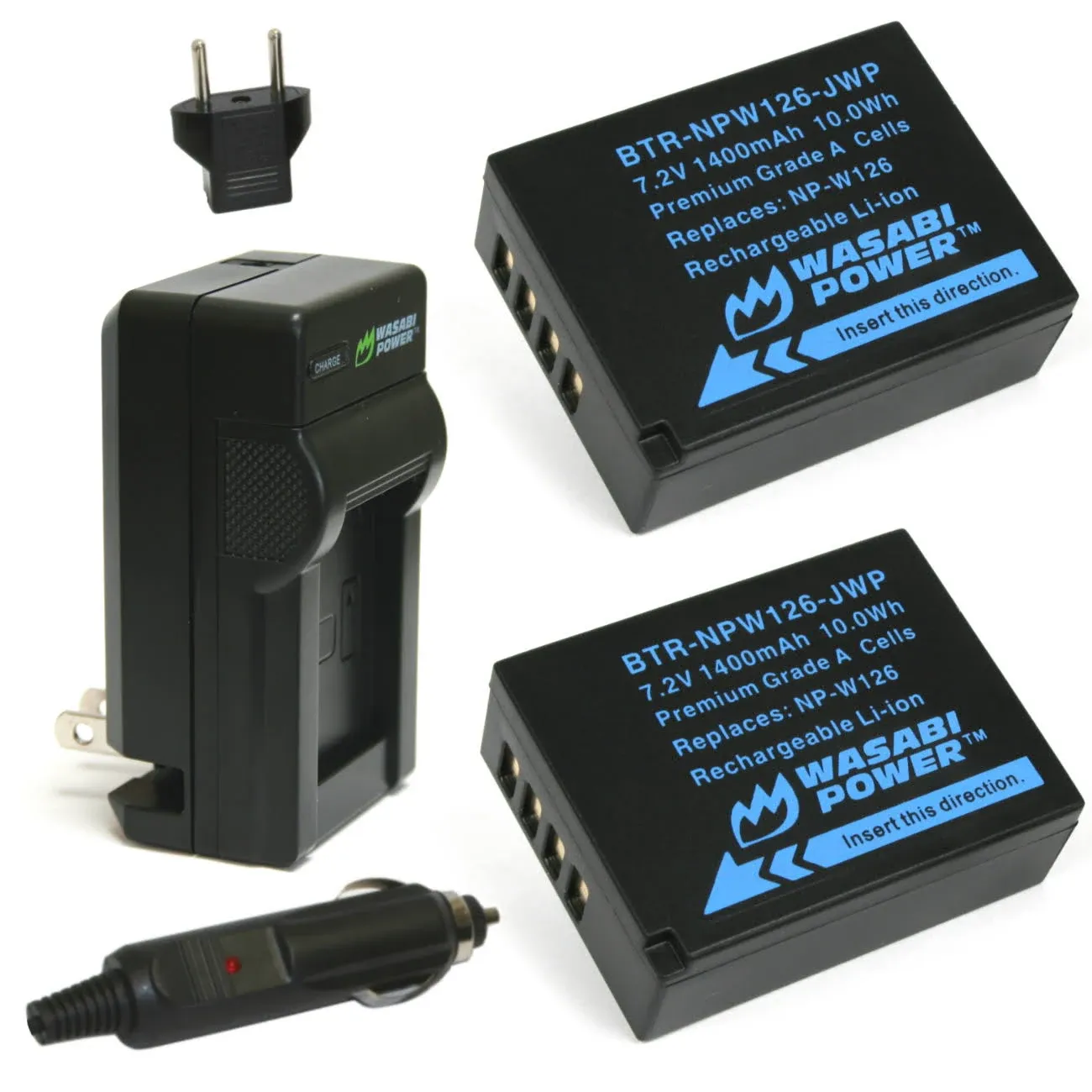 Kastar 2 Battery + Charger for Fujifilm NP-W126 NP-W126S XT1 XT2 XT3 XPRO1 XPRO2