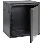 AEONS 12U Professional Wall Mount Network Server Cabinet Enclosure 19-Inch Server Network Rack 16-Inches Deep Black