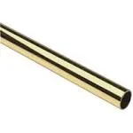 LB-02-A106/6 Polished Brass Clear Coat 6 FT Closet Rod 1-5/16" OD