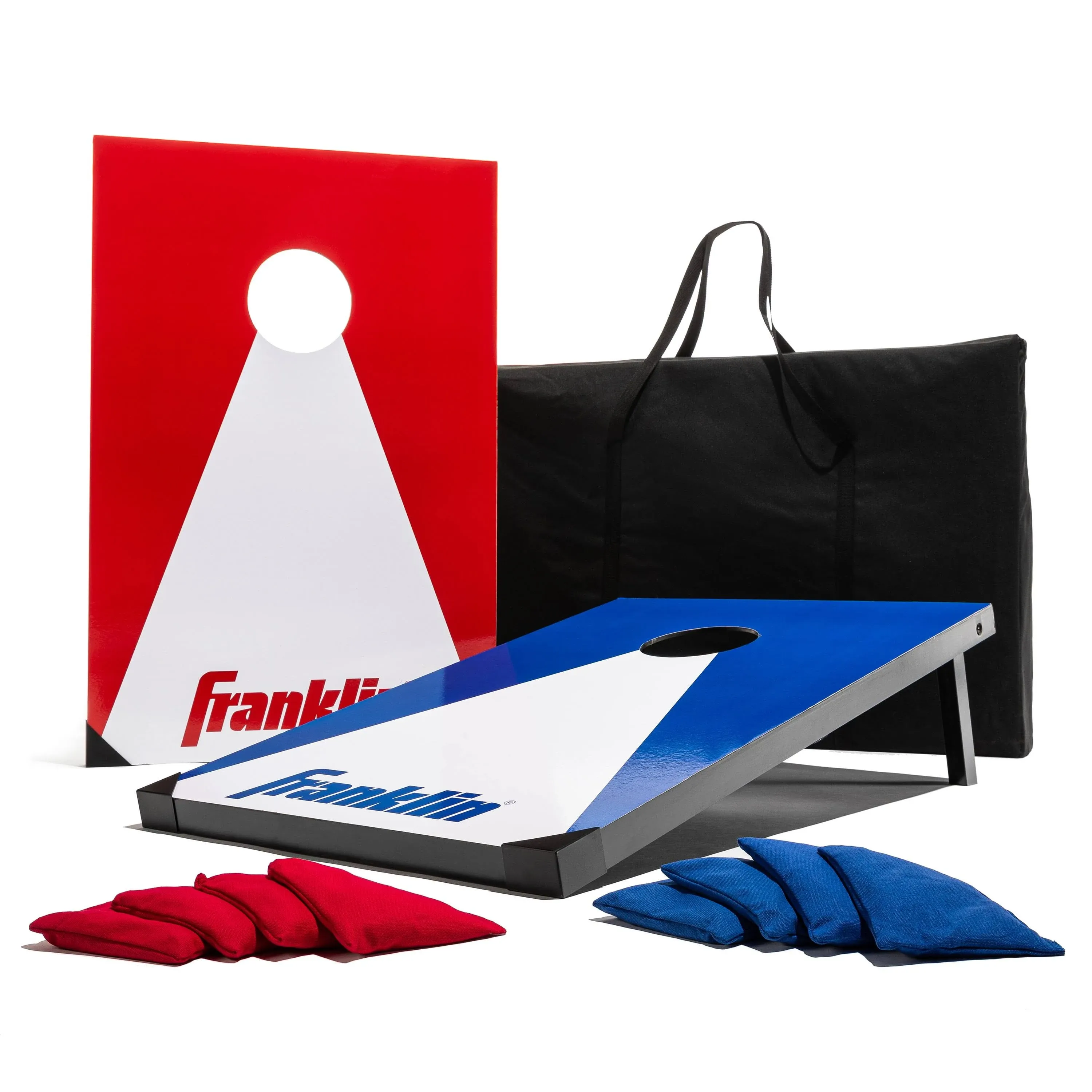 Franklin Sports Cornhole Game Sets - Portable Cornhole Boards + Bean Bags - (2) Cornhole Boards + (8) Bean Bags Included - Perfect Beach + Lawn Tailgate Bean Bag Toss Game Set