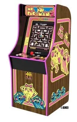 ARCADE1UP Ms. Pac Man 40th Anniversary Classic 10 in 1 Coin less Arcade Video Game Cabinet Machine