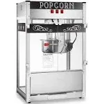 Olde Midway Commercial Popcorn Machine Maker Popper with Extra Large 16-Ounce Kettle - Black