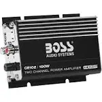 BOSS Audio Systems CE102 2 Channel Car Amplifier - 100 Watts, Full Range, Class A/B, IC (Integrated Circuit)