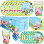 Peppa Pig Party Tableware Deluxe Set for 16 Guests