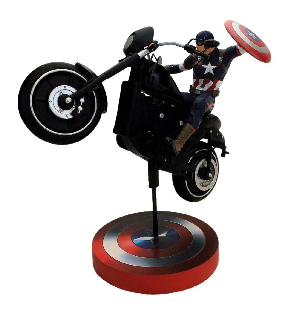 Factory Entertainment Marvel Comics Captain America Premium Motion Statue