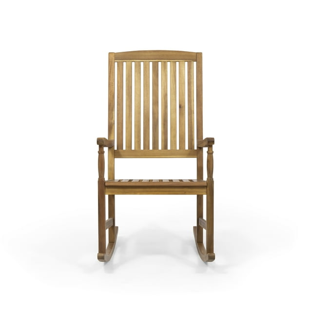 Outdoor Acacia Wood Slat Panel Rocking Chair