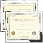 SESEAT 8.5 x 11 Certificate Document Frame Packs4 Diploma Glass Picture Frames for Tabletop