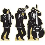 Beistle Life-Size Cardboard Great 20's Jazz Band Silhouette Stand-Ups for 1920's Prom Décor, Photo Backdrops