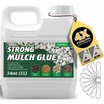 34oz Strong Concentrate Mulch Glue, Gravel Binder Mulch Glue, Non-Toxic Mulch Glue, Mulch Landscape Lock Adhesive Pea Gravel Stabilizer, Mulch Rock Glue for Landscaping Pea Gravel & Bark