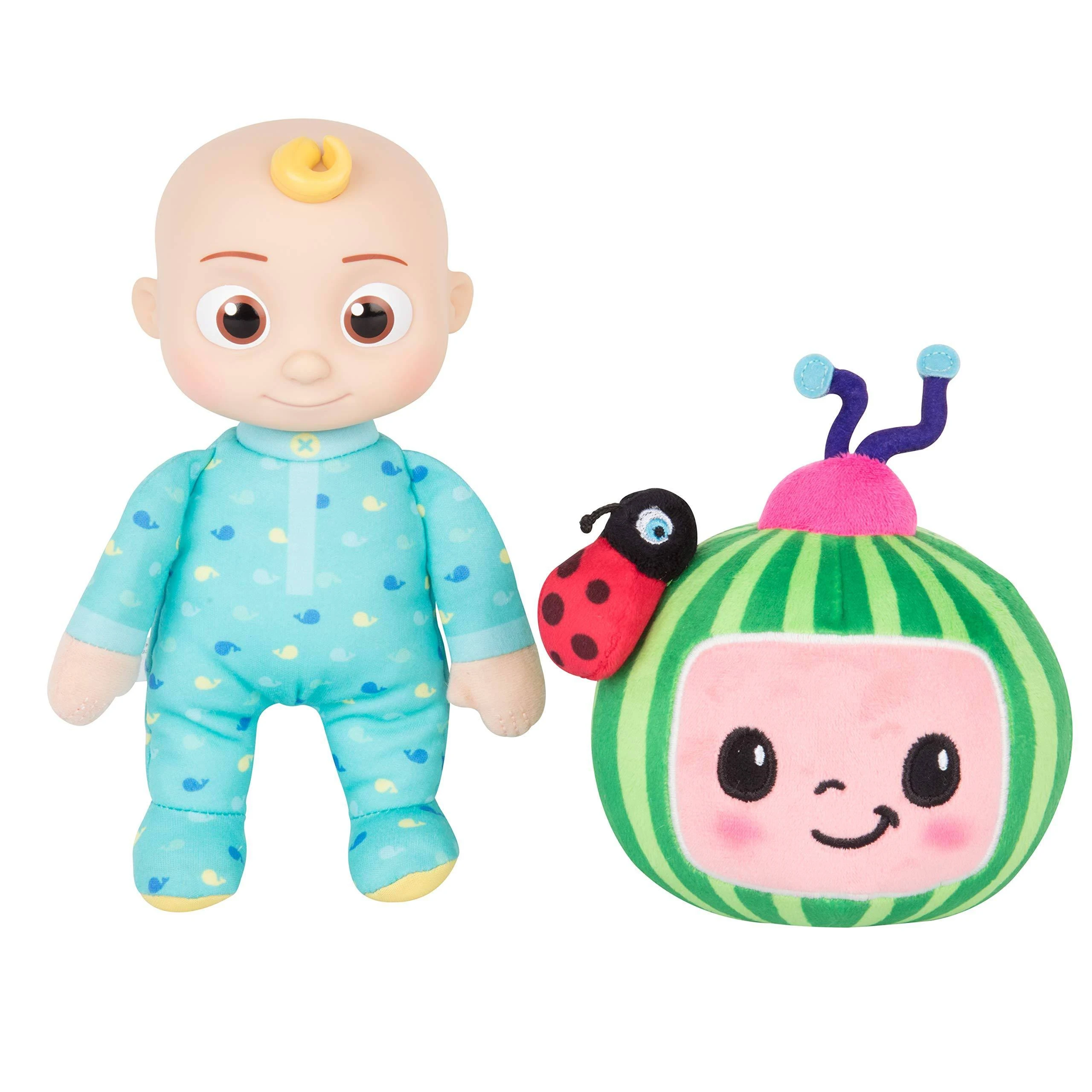 Cocomelon 8&#034; JJ &amp; Melon Plush 2-Pack (Ages 1-3) - Officially Licensed Soft &amp; Squ