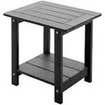 Meluvici Double Adirondack Outdoor Side Table Weather Resistant