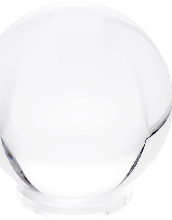 Plymor Clear Acrylic Egg Marble Ball or Sphere Thin Display Holder Stand 0.375 H x 3.5 W (2 Pack)