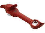 Kuhn Rikon Auto Safety Master Opener for Cans, Bottles and Jars, Red