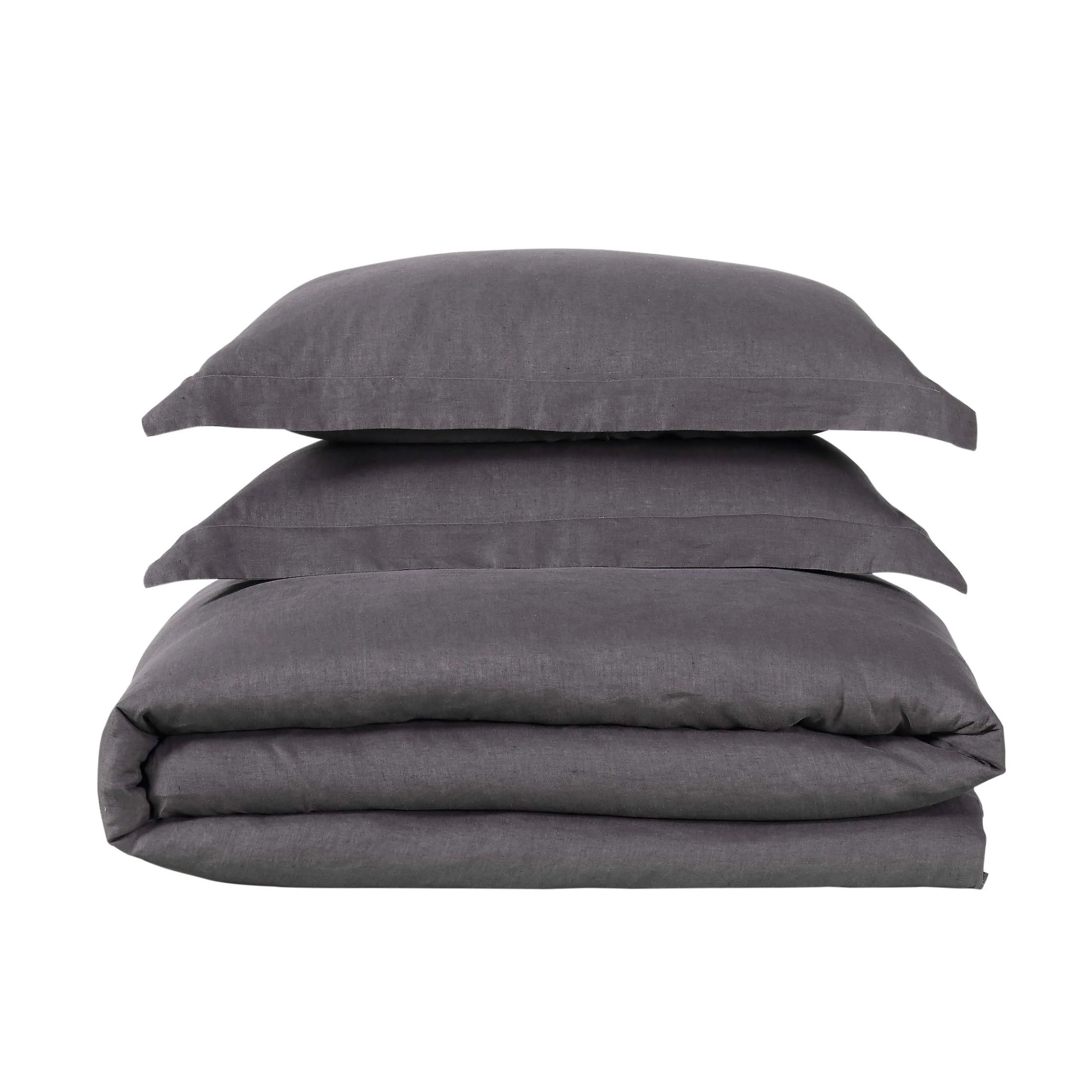 Brooklyn Loom Linen Duvet Set - Charcoal - Full/Queen