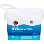 HTH 42050 Swimming Pool Care 3" Chlorine Tabs, Swimming Pool Chlorinating Sanitizer, 35lb