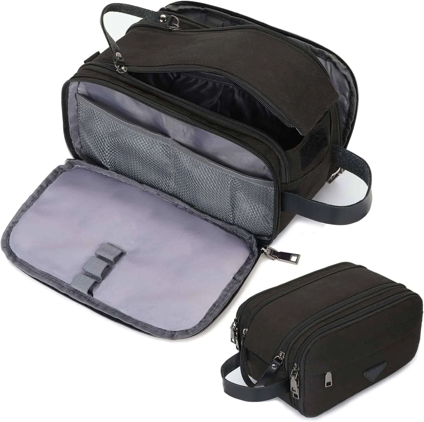 Crocod Men's Travel Leather Toiletry Bag