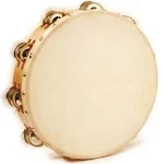 Holy Land Gifts Instr-Tambourine-10 Rnd-Goatskin