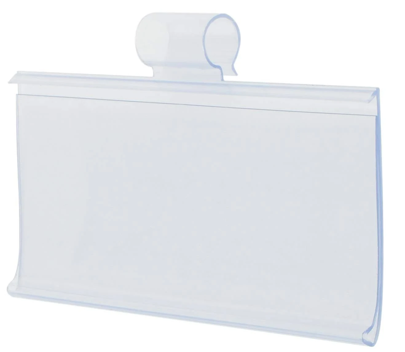 Plastic Label Holders 3" - Ultra Clear Easy Clip Design - Pack of 100