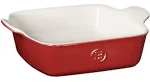 Emile Henry Made In France HR Modern Classics Square Baking Dish 8 x 8" / 2 Qt, Red