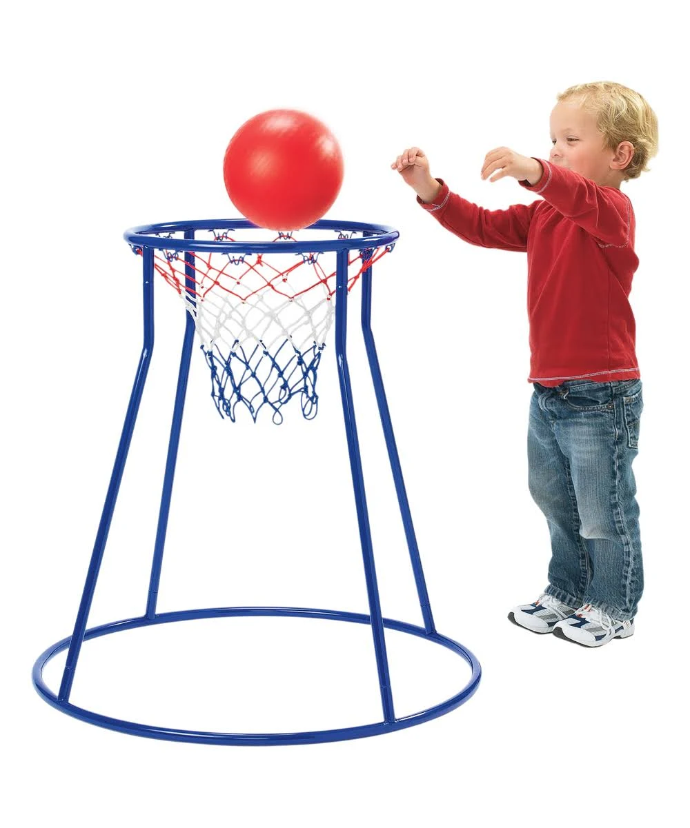 Excellerations Oversized Rim, Easy Score Basketball Hoop Set for Toddlers and Kids in The Classroom or Home School