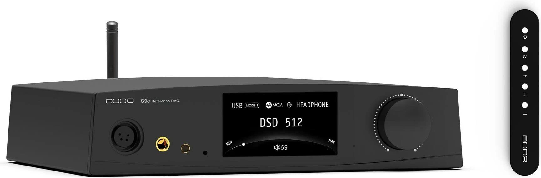 aune S9c Pro DAC with Headphone Amp, 10MHz Clock Input, 32bit/768kHz/DSD512/MQA, Dual-DAC Chip, 6.35/XLR/4.4 Jack, PLL/Clock Sync Tech/Twin JFET, for PC/Speaker/Home Audio (Silver)