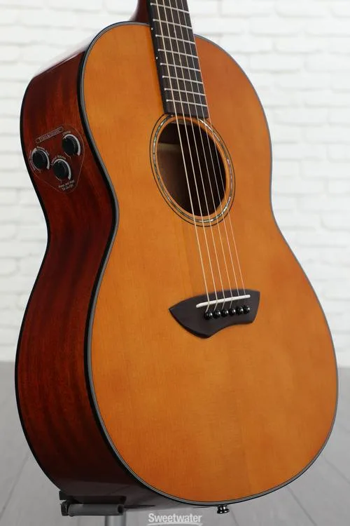 Yamaha CSF-TA TransAcoustic Parlor Guitar - Vintage Natural Gloss