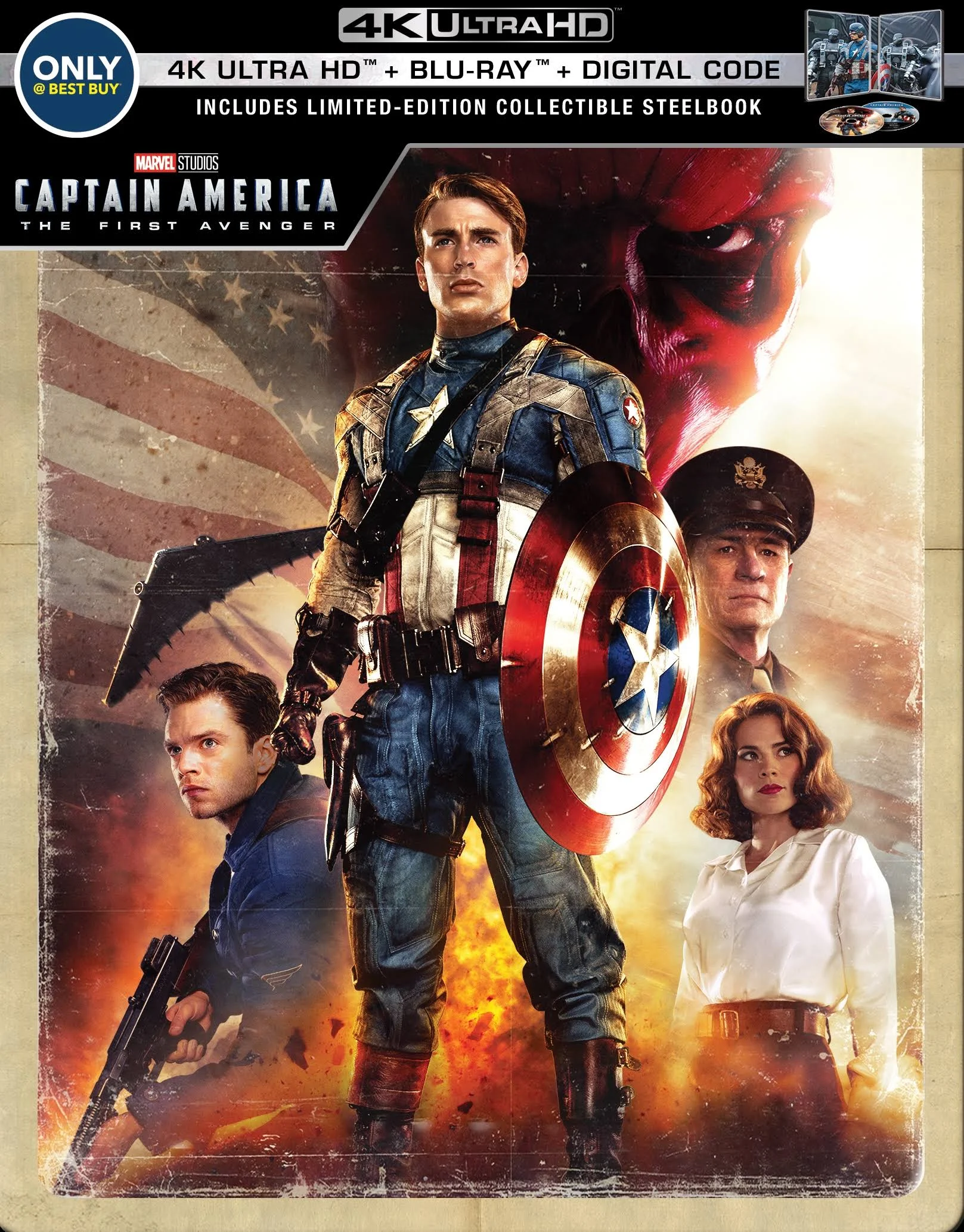 Captain America: The First Avenger Steelbook (Blu-ray Disc Set, 2011)