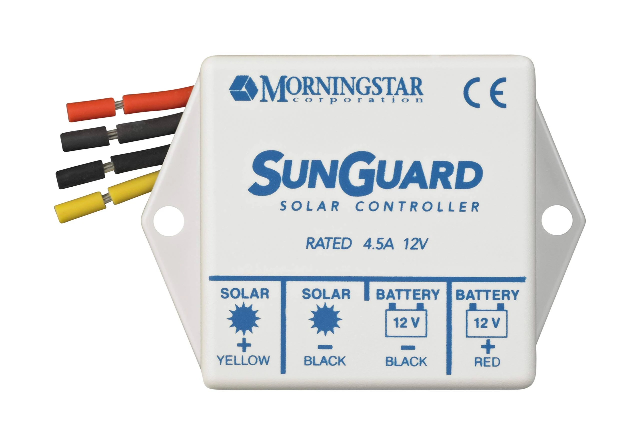 Morningstar Sunguard 4.5A PWM Solar Charge Controller (SG-4) - Intelligent Solar Panel Regulator. Supports 12V Batteries, Outdoor Rated, Highly Reliable and Easy to Install - Designed in The USA