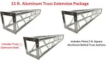 3X 5ft Lighting Square Aluminum Bolted Truss 15' Span Stand Universal DJ 5'